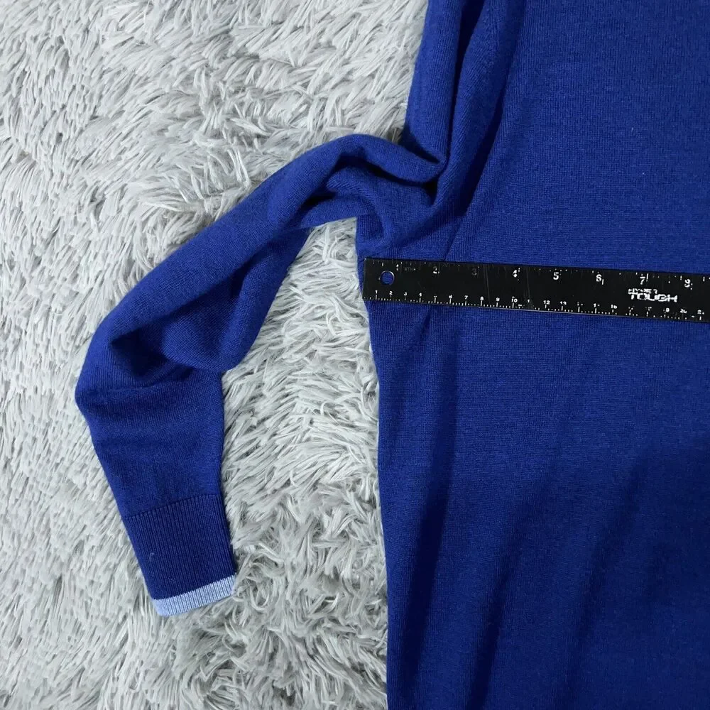 G Fore Adult Sweater Mens XXL Blue Purple Wool Solid Pullover Long Sleeve Mens